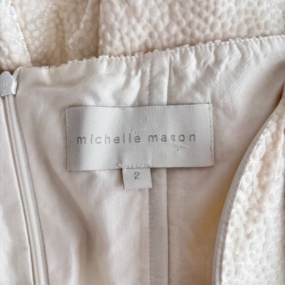 Michelle Mason Velvet Silk Blend Burnout Strapless Mini Dress - Picture 11 of 11